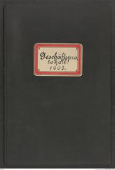 k.k. naturhistorisches Hofmuseum, Protokollbuch Intendanzakten 1903, Seite 1